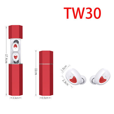 TW30イヤホーンのBluetooth 5.0の小型内部耳のEarbudsのヘッドホーンの両耳のハイファイ ステレオの可聴周波音は自由な騒音低減を渡す