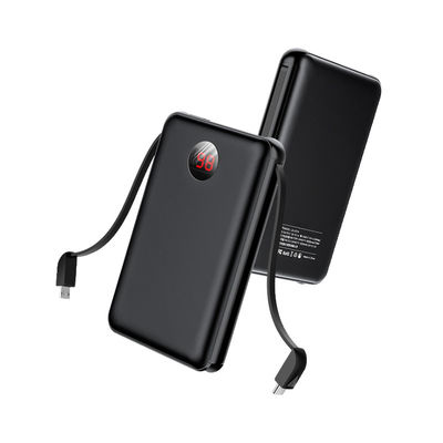10000mAh 8 Pin LCD表示が付いているマイクロUSB作り付けケーブル力銀行